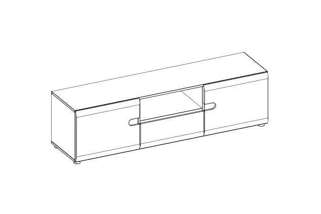 Тумба ТВ «Линате» RTV 2D-1S/TYP 50